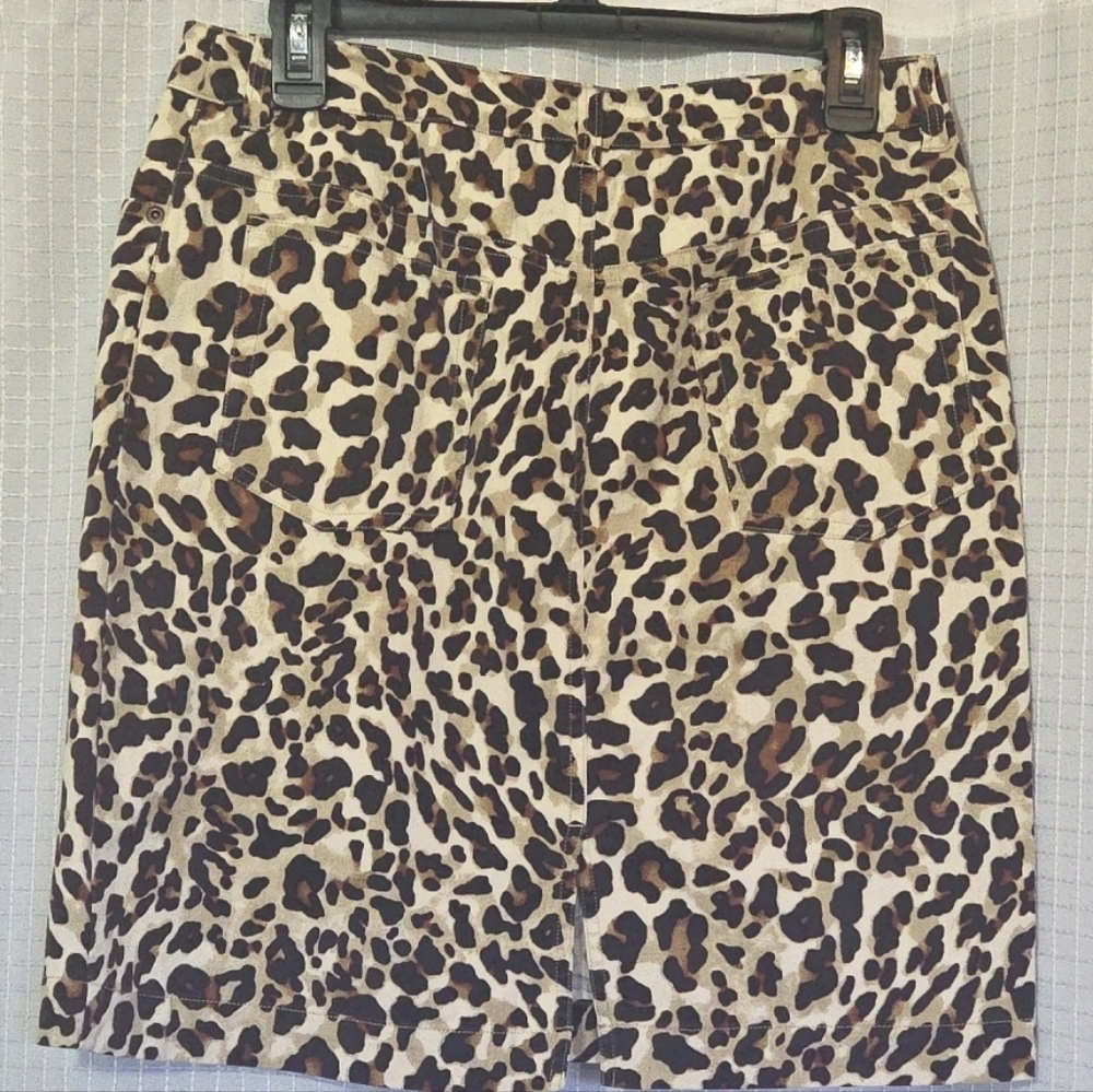JONES NEW YORK Sport Stretch Womens Size 6 Animal Print Pencil Skirt - Picture 3 of 8